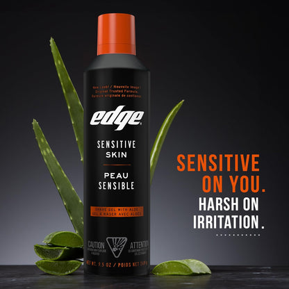 Edge shave gel for smooth razor glide