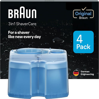 Braun replacement shaver cleaner cartridges for CleanCharge System