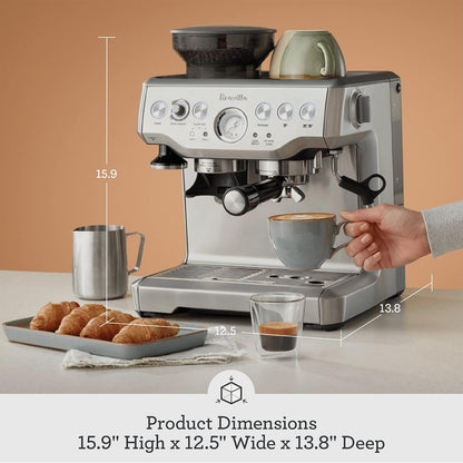 Breville espresso machine with integrated grinder
