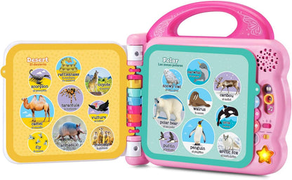Toddler electronic learning book with animal themes