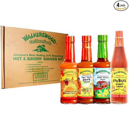 WALKERSWOOD Caribbean hot sauce gift set pack of four