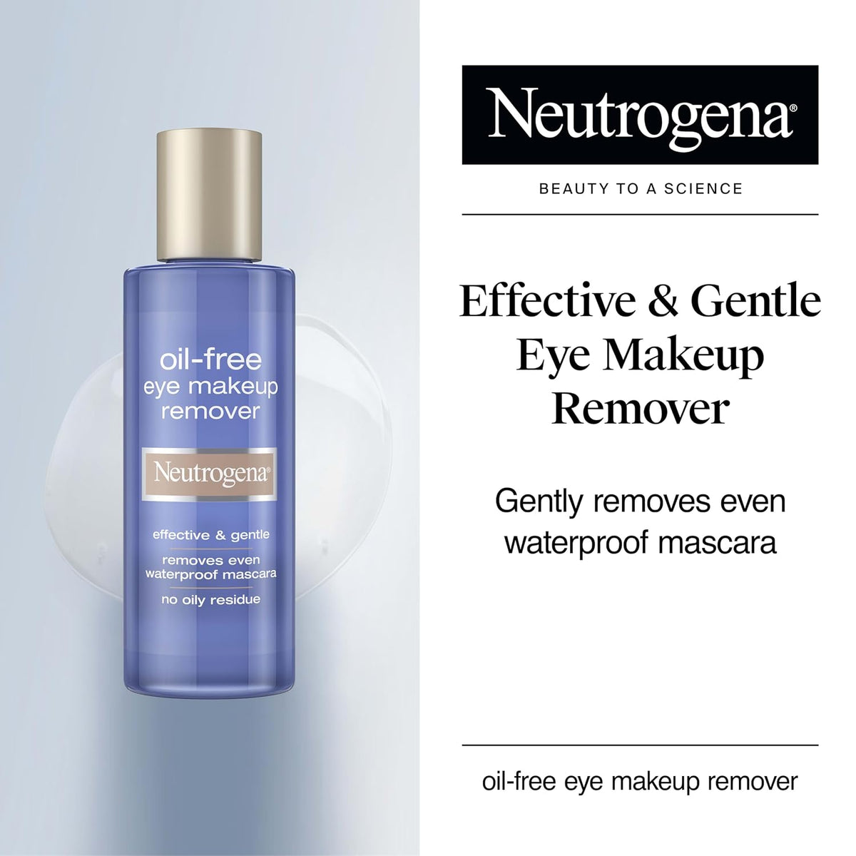 Oil-free makeup remover for waterproof mascara
