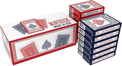 Red and blue standard playing card decks