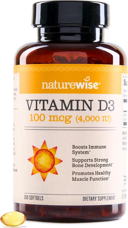 NatureWise Vitamin D3 360 mini softgels packaging