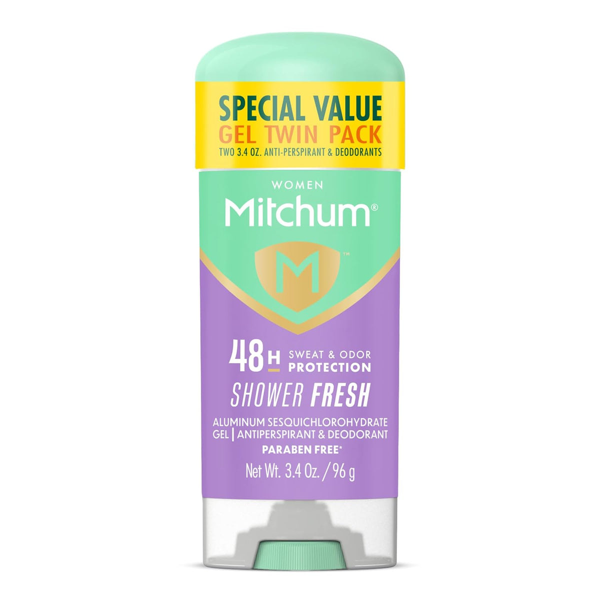 Mitchum clear gel deodorant Shower Fresh twin pack
