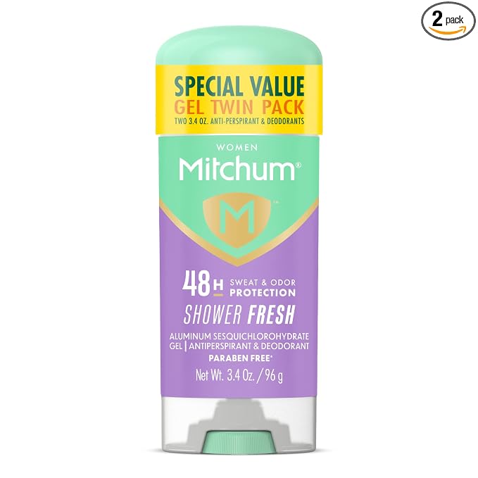 Mitchum Women's Shower Fresh antiperspirant deodorant gel 2 pack