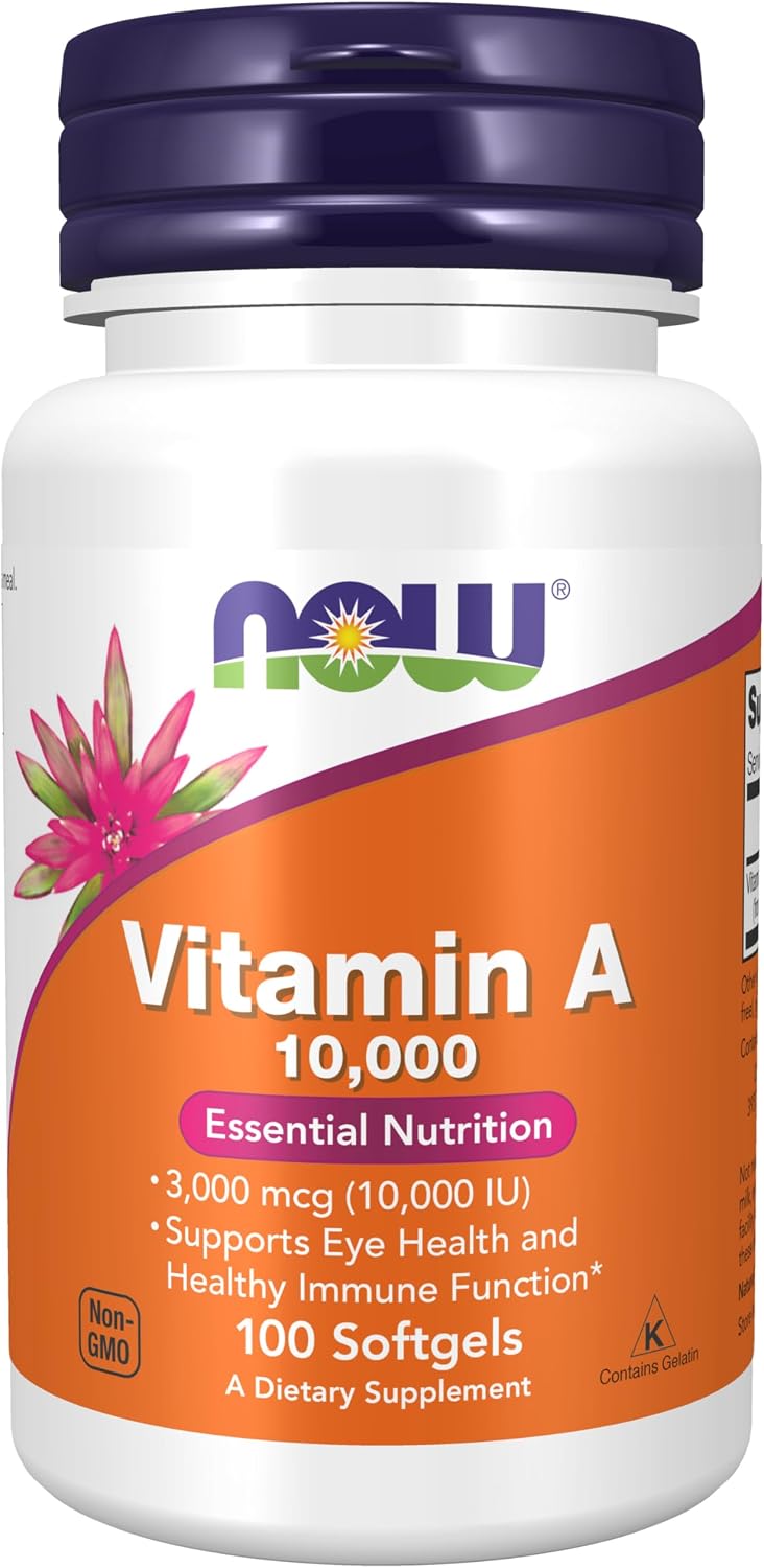 NOW Supplements Vitamin A 10000 IU softgels