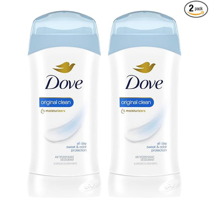 Dove Original Clean antiperspirant deodorant stick 2 pack