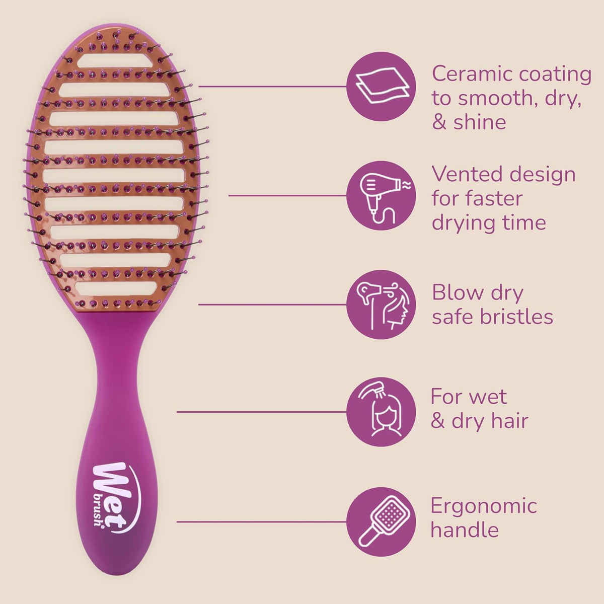 Wet Brush Speed Dry detangling brush for styling