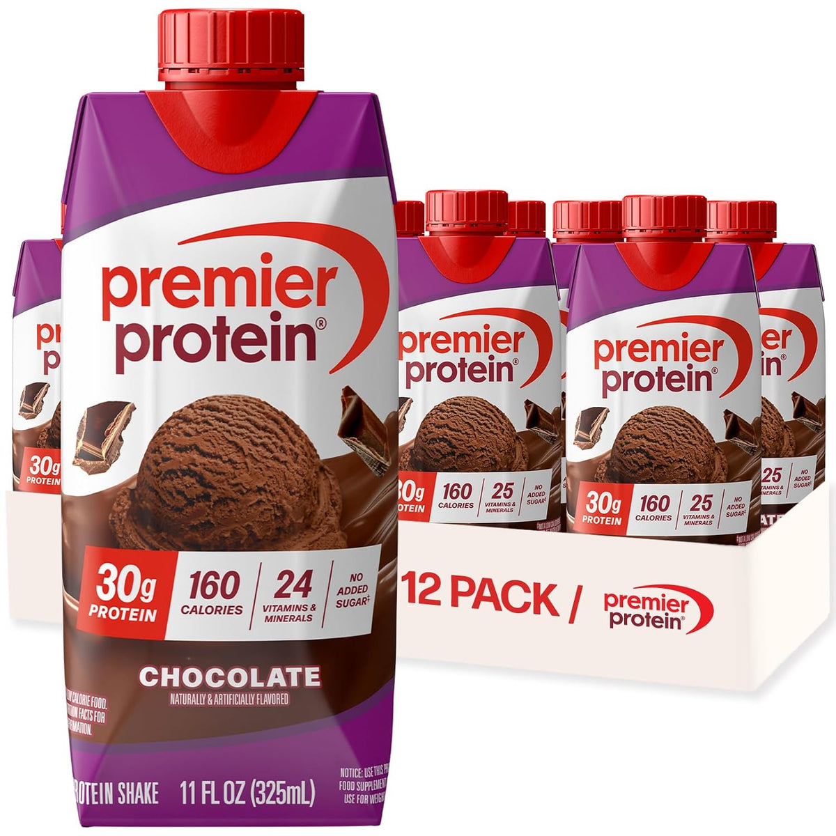 Premier Protein 30g protein chocolate shake carton