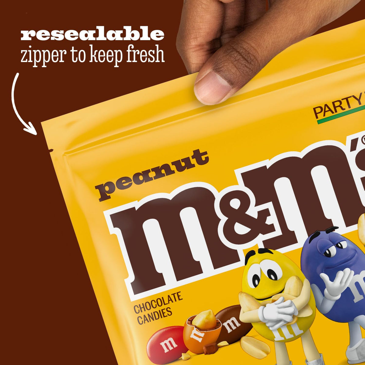 Colorful M&M'S peanut chocolate candy for parties