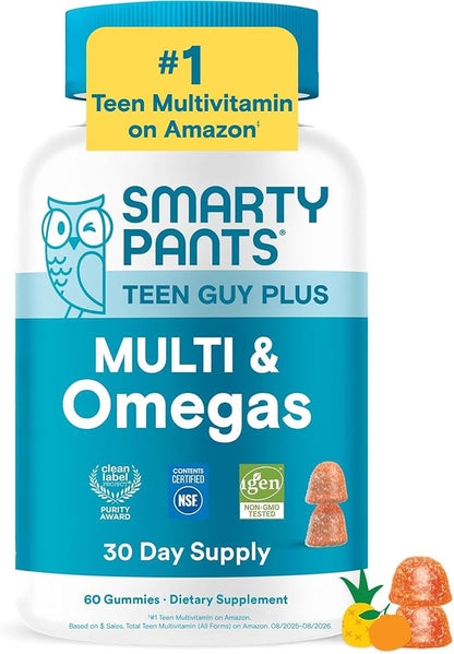 SmartyPants Teen Guy Plus Multi and Omegas gummies bottle