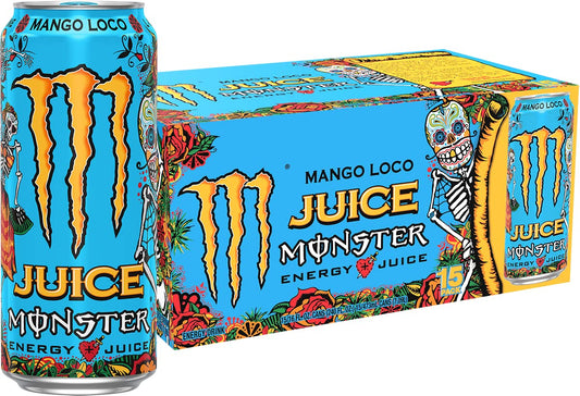 Mango Loco Monster energy drink front label