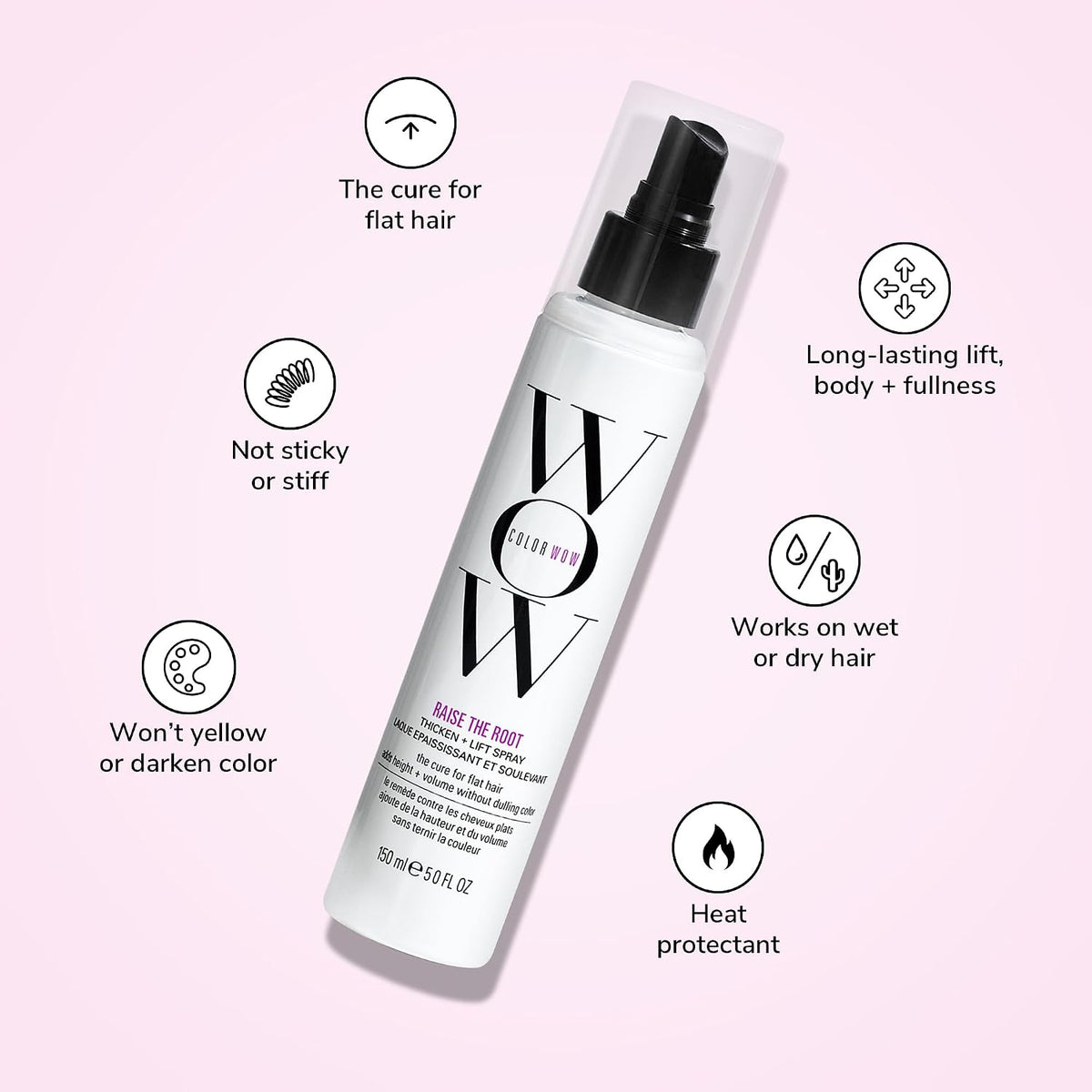 COLOR WOW lift spray for bouncy layered hairstyles