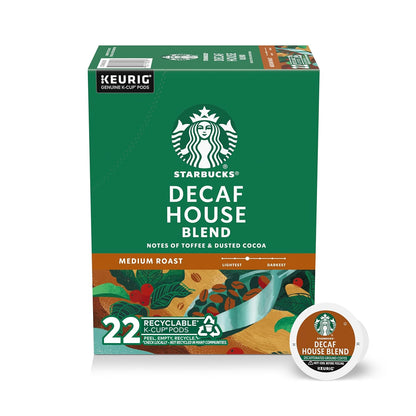 Starbucks K-Cup coffee pods decaf House Blend box