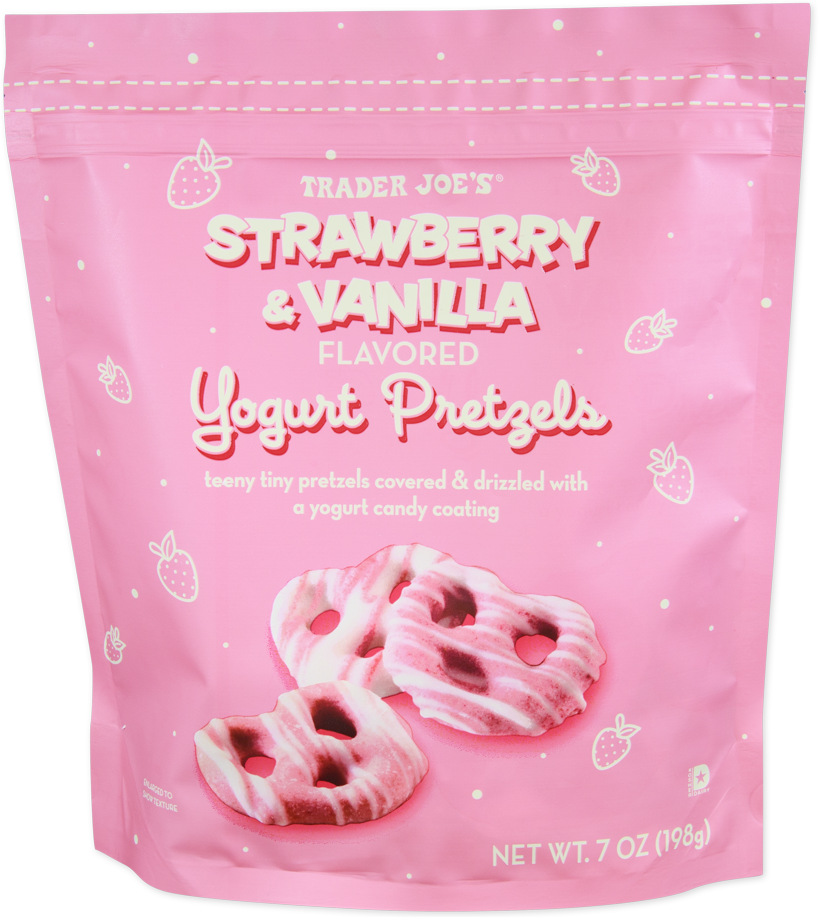 Trader Joe's strawberry vanilla yogurt pretzels