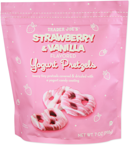 Trader Joe's strawberry vanilla yogurt pretzels