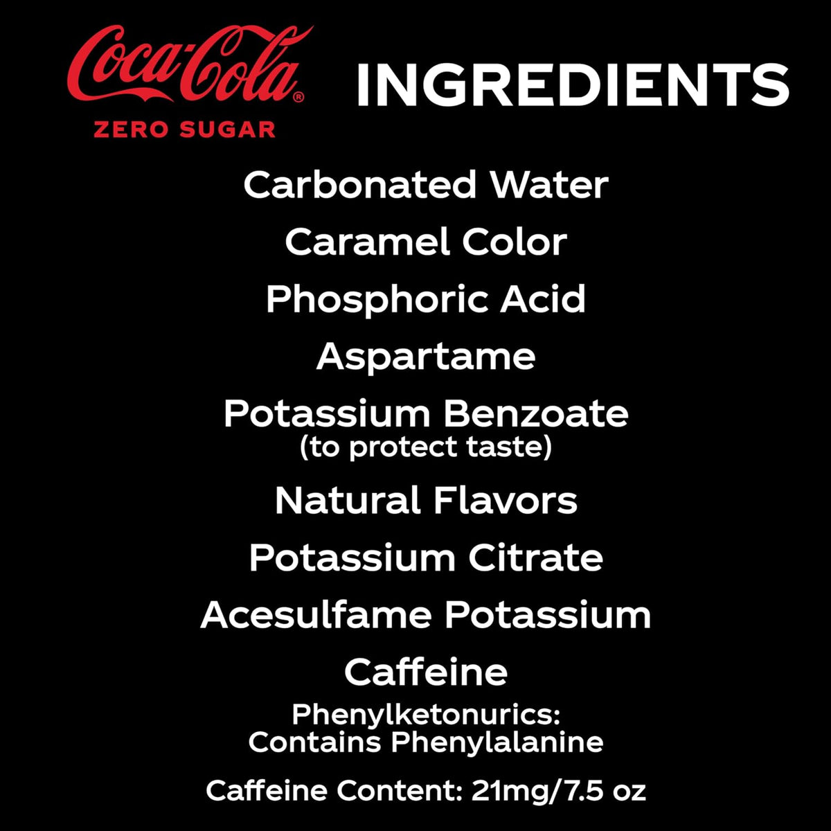 Coke Zero Sugar cola mini can pack