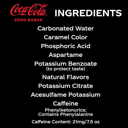 Coke Zero Sugar cola mini can pack