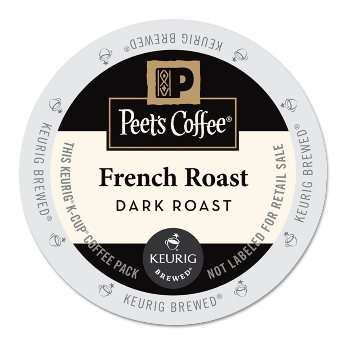 Dark roast Peet's Coffee French Roast single serve pods