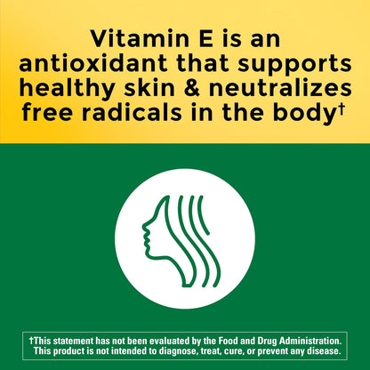Nature Made Vitamin E immune and skin support softgels