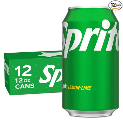 Sprite lemon-lime caffeine-free soda 12 pack cans