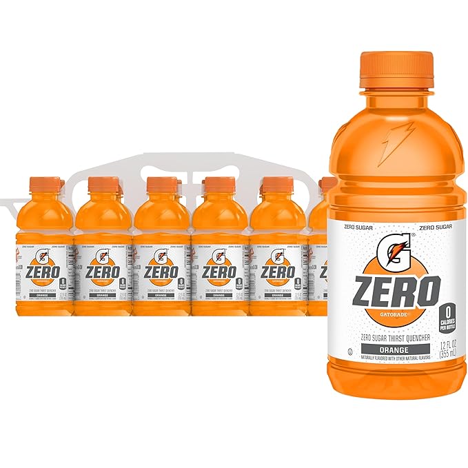 Gatorade Zero Orange sports drink 12 oz 12 pack