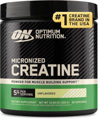 Optimum Nutrition creatine powder supplement container