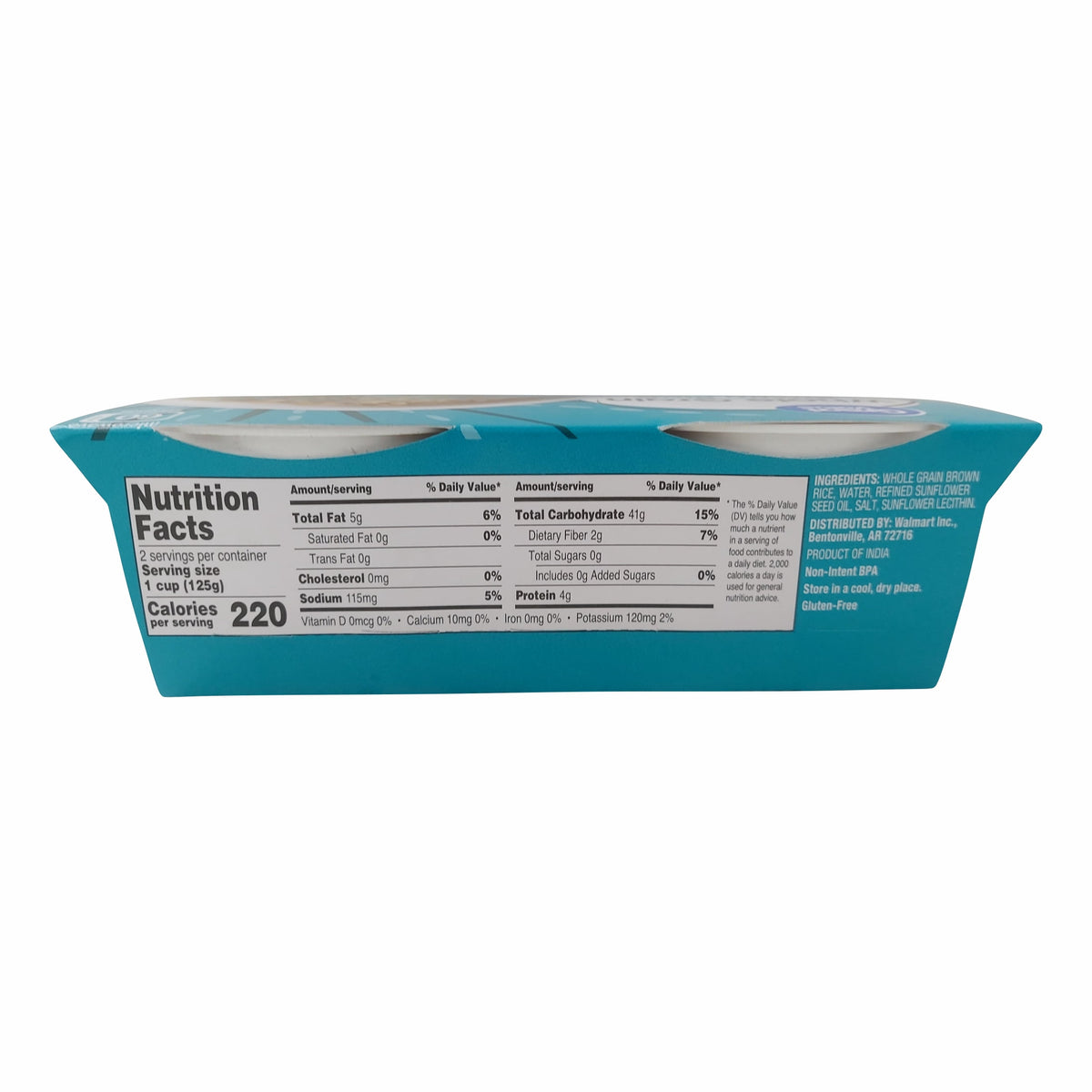 Great Value fully cooked brown rice cups
