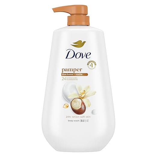 Dove shea butter and vanilla body wash pump bottle