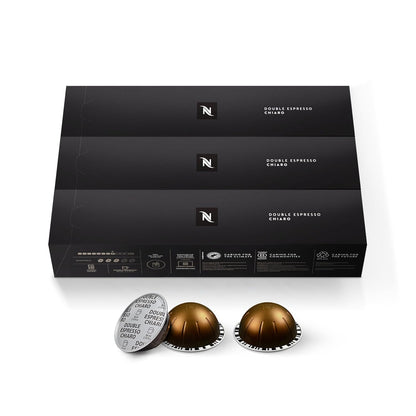 Nespresso Vertuo espresso pods with dark roast profile