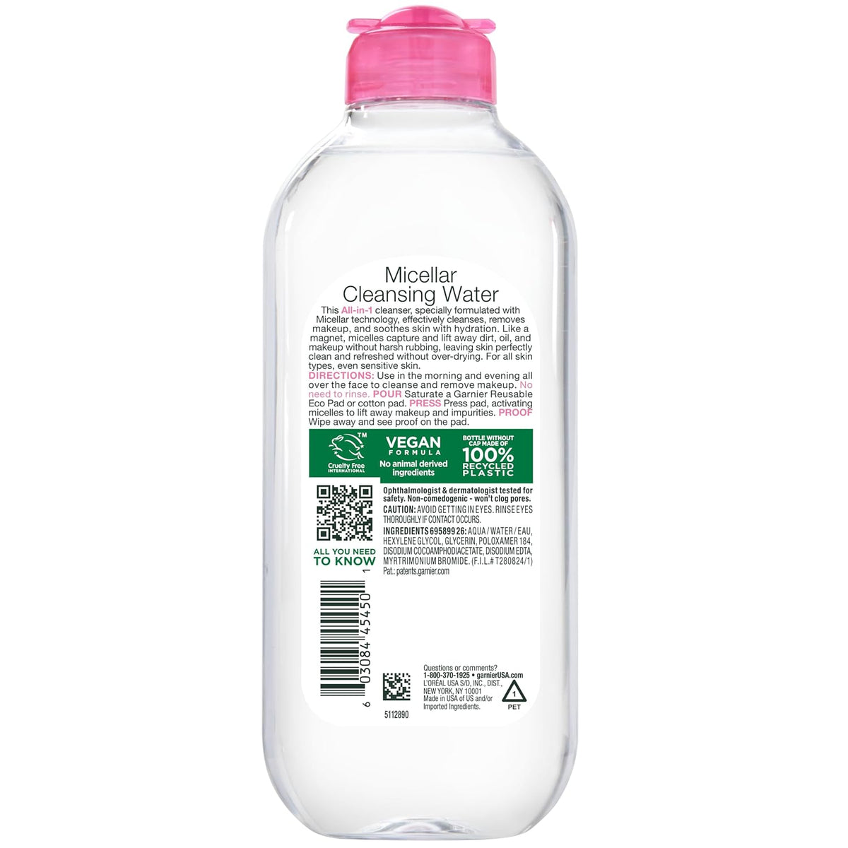 Garnier no-rinse micellar cleansing water 13.5 oz