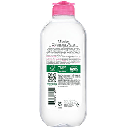 Garnier no-rinse micellar cleansing water 13.5 oz