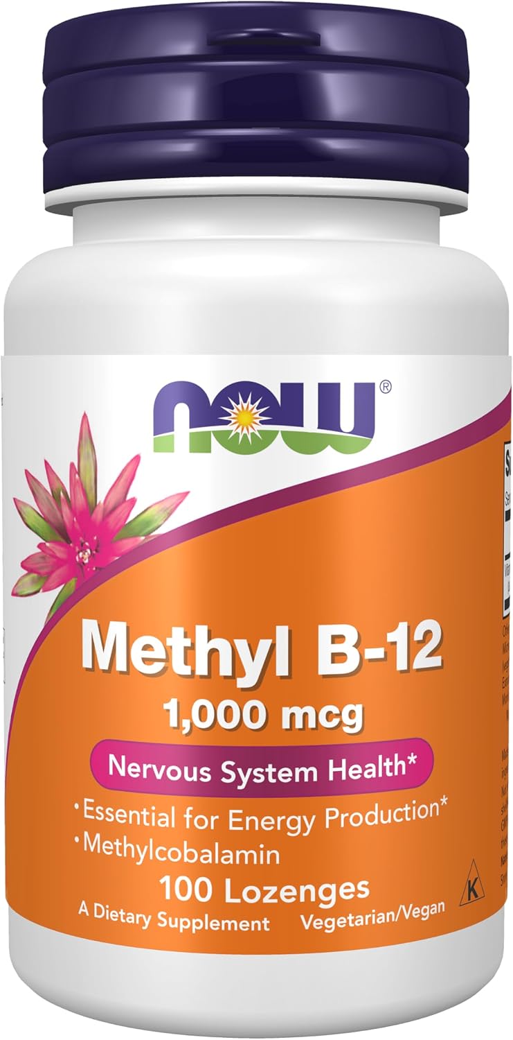 NOW methylcobalamin vitamin B-12 supplement label