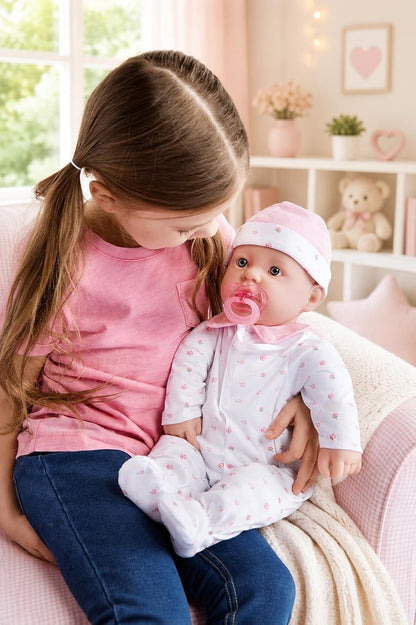 JC Toys La Baby doll with removable outfit and hat