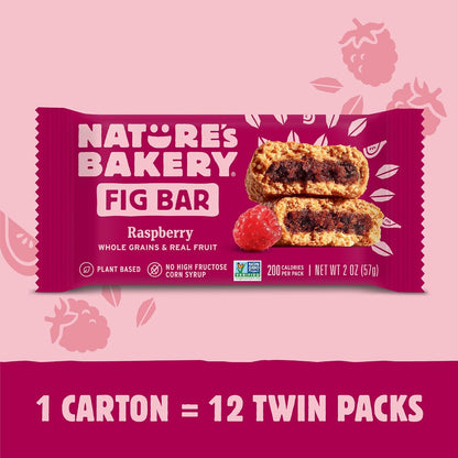 Vegan Non-GMO raspberry fig bar twin packs