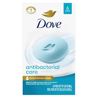 Dove antibacterial beauty bar cleanser for hands and body