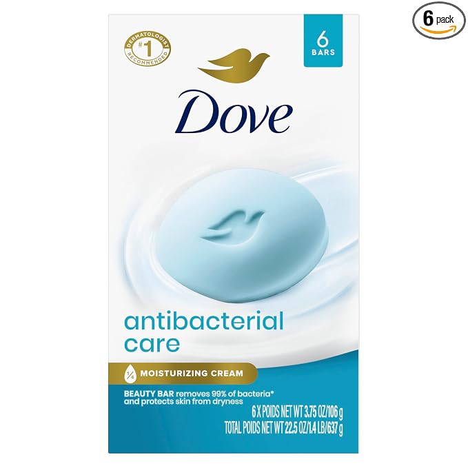 Dove Antibacterial Care Beauty Bar Soap 6 count pack