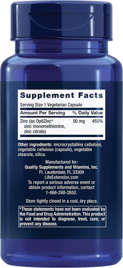 Non-GMO gluten-free zinc supplement bottle