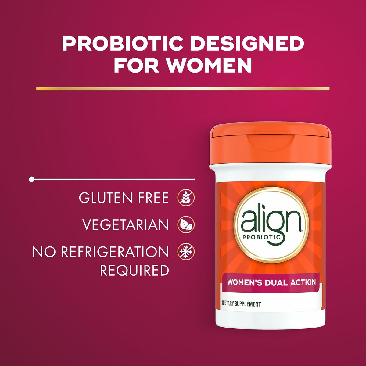 Women’s vaginal probiotic supplement with 42 capsules
