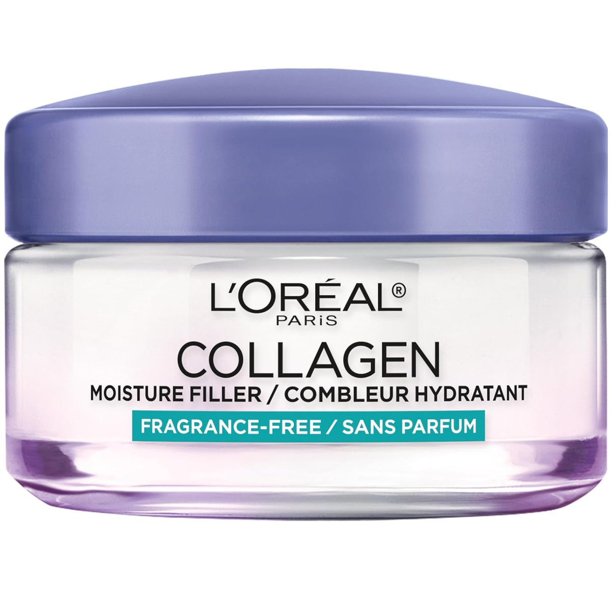 Fragrance-free collagen face cream for daily hydration