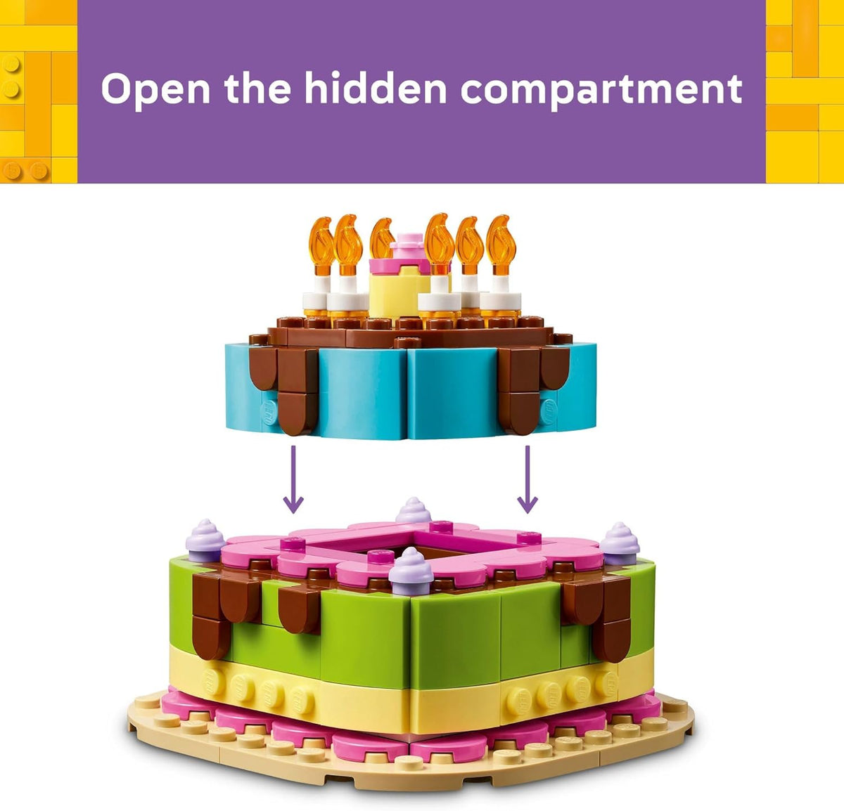 Colorful birthday cake toy for ages 7 and up