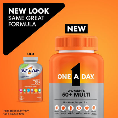 Visit the ONE A DAY Store — One A Day Multivitamin for Women 50 and Over Tablets, Womens Multivitamin 50 Plus with Vitamins D, C, E, Zinc & Biotin, Daily Vitamins for Woman 50+, 200 Ct (Packaging May Vary)