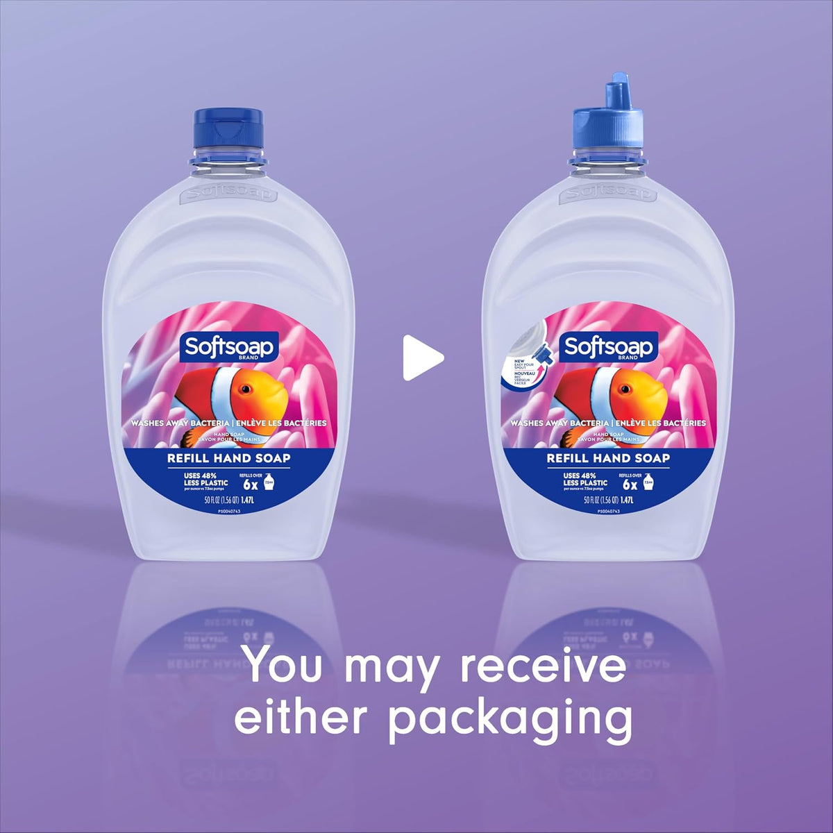 Value size Softsoap liquid hand soap refill bottle