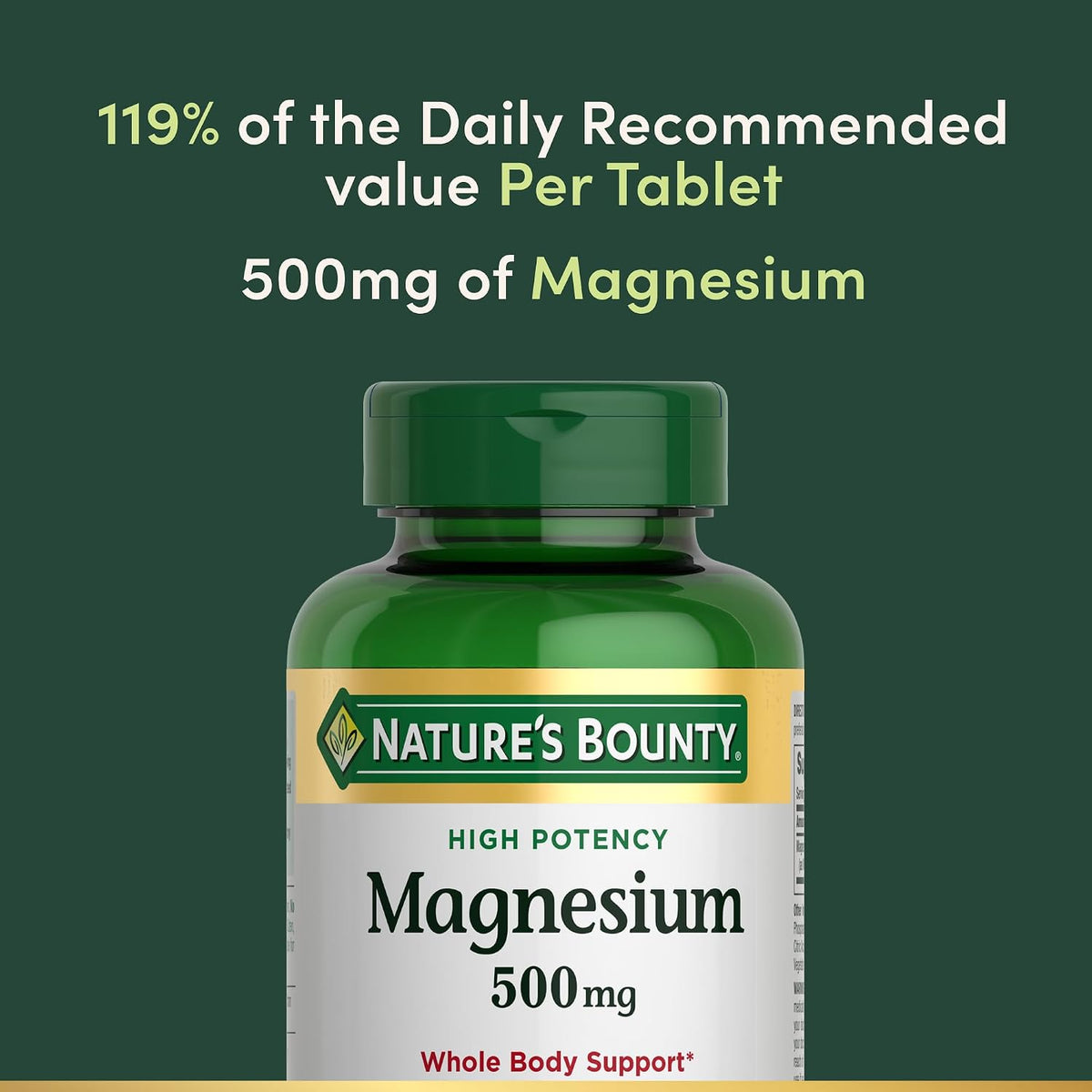 Nature's Bounty coated magnesium tablets supplement
