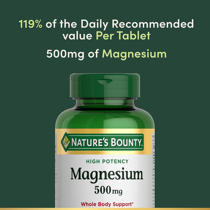 Nature's Bounty coated magnesium tablets supplement