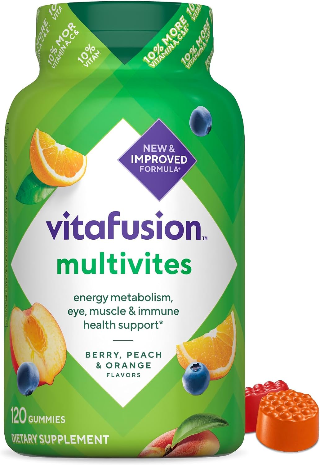 Vitafusion Multivites gummy multivitamin label
