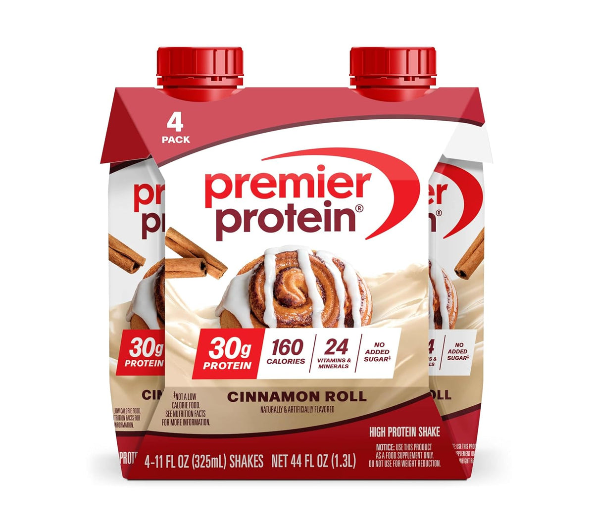 Cinnamon Roll Premier Protein high protein shake bottles