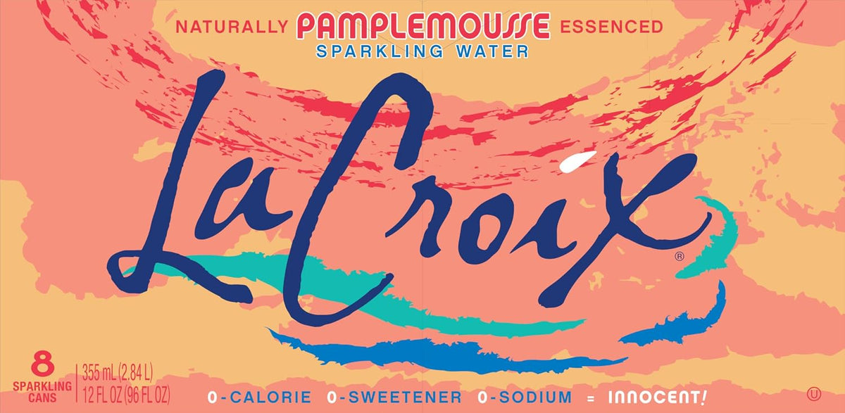 La Croix zero calorie grapefruit sparkling water