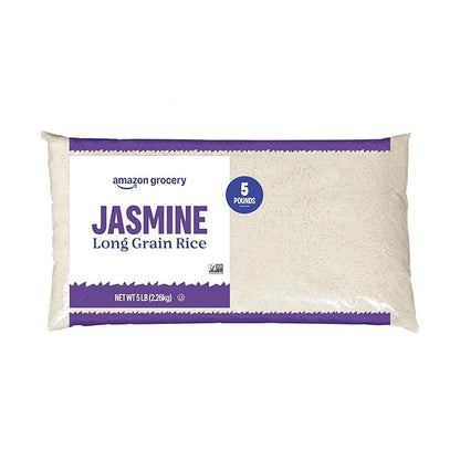 Amazon Grocery jasmine long grain rice 5 lb bag